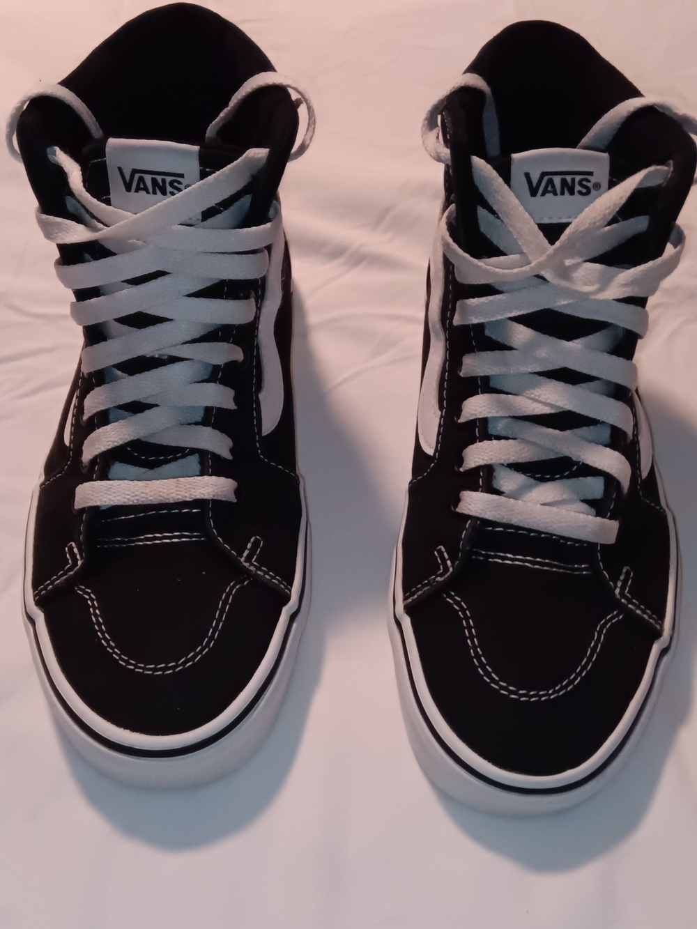 Vans Black and White High-Top Sneakers. Size: 7 Womens